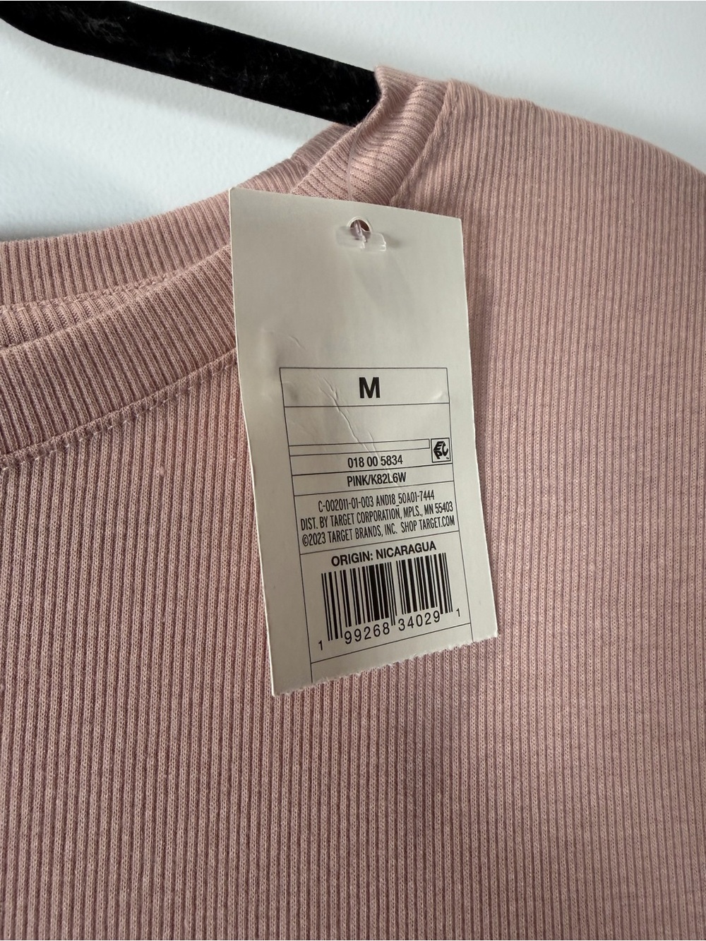 A New Day Women’s Ribbed Long Sleeve Top Pink Size M NWT - Picture 4 of 7